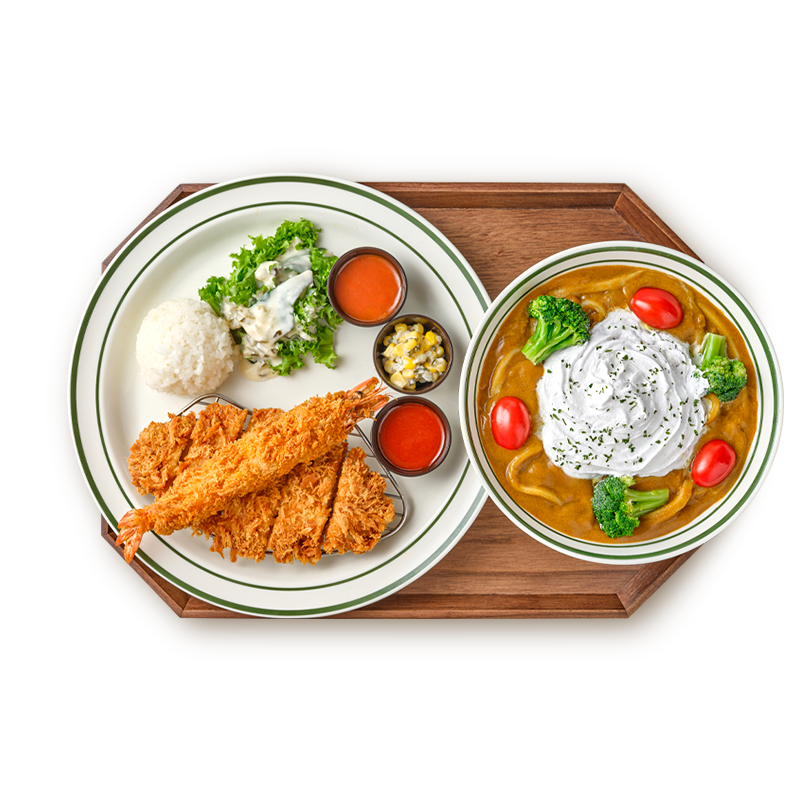 카레 우동 세트